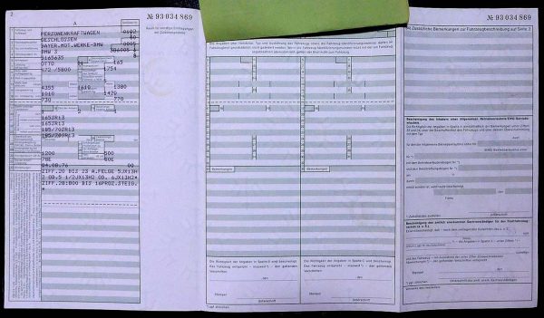 BMW E21 318, 1976 Original Classic Car Documents for Sale! - Image 3