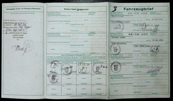 BMW E21 318, 1975 Original Classic Car Documents for Sale! - Image 2