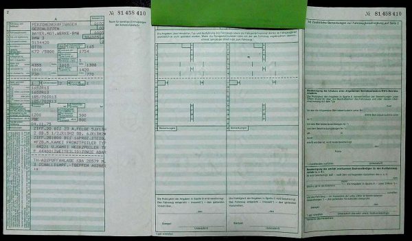 BMW E21 318, 1975 Original Classic Car Documents for Sale! - Image 3