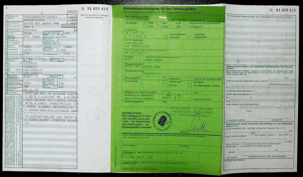 BMW E21 318, 1975 Original Classic Car Documents for Sale! - Image 4