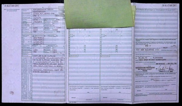 BMW E21 320, 1978 Original Classic Car Documents for Sale! - Image 3