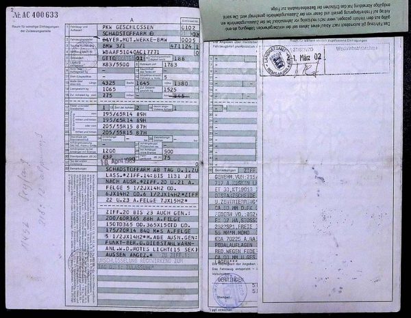BMW E30 318i, 1989 Original Classic Car Documents for Sale! - Image 3