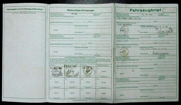 BMW E28 520i, 1984 Original Classic Car Documents for Sale! - Image 2