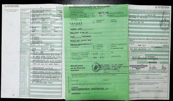 BMW E28 520i, 1984 Original Classic Car Documents for Sale! - Image 4