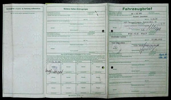 BMW E12 525, 1979 Original Classic Car Documents for Sale! - Image 2