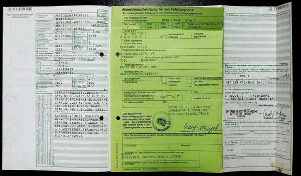 BMW E12 525, 1979 Original Classic Car Documents for Sale! - Image 4