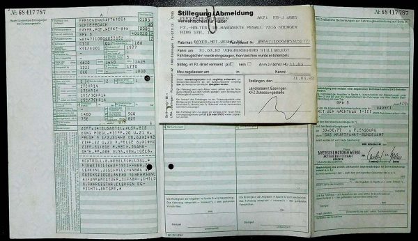 BMW E12 520, 1979 Original Classic Car Documents for Sale! - Image 4