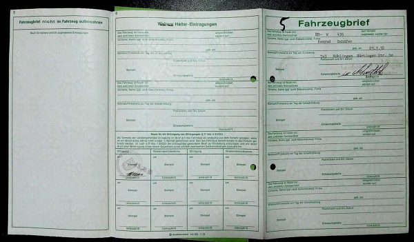 BMW E12 520, 1978 Original Classic Car Documents for Sale! - Image 2