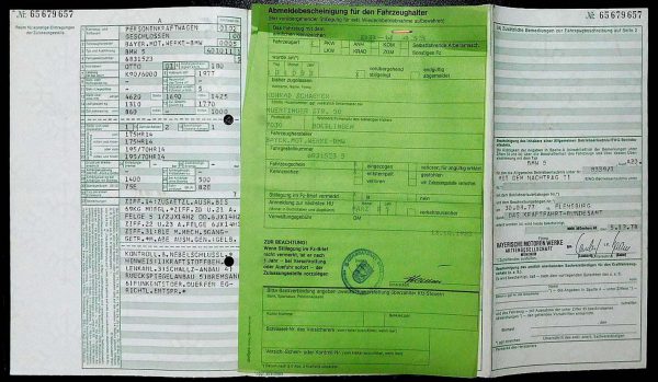 BMW E12 520, 1978 Original Classic Car Documents for Sale! - Image 4