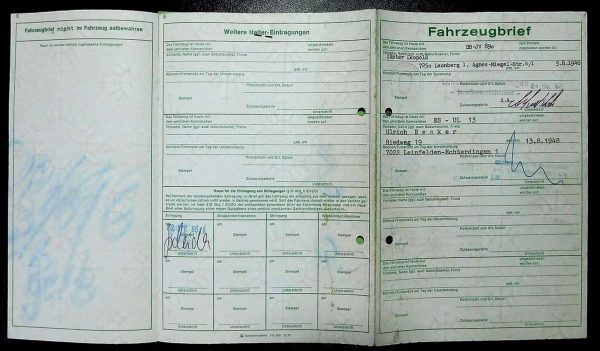 BMW E12 520, 1978 Original Classic Car Documents for Sale! - Image 2