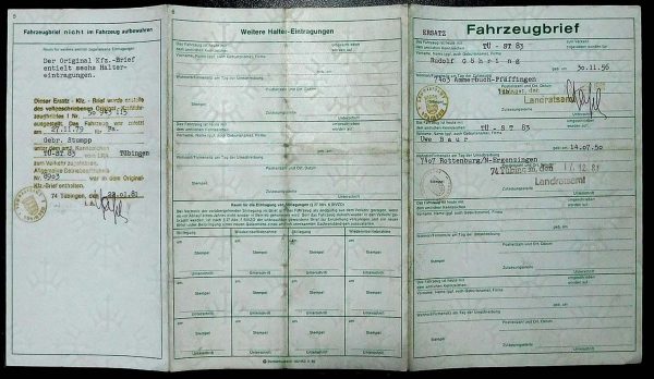 BMW E12 525, 1974 Original Classic Car Documents for Sale! - Image 2