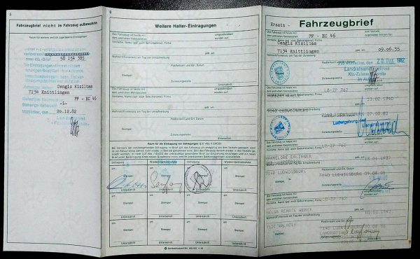 BMW E12 525, 1976 Original Classic Car Documents for Sale! - Image 2