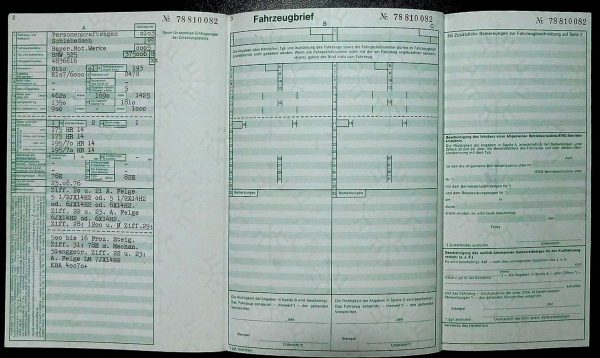 BMW E12 525, 1976 Original Classic Car Documents for Sale! - Image 3