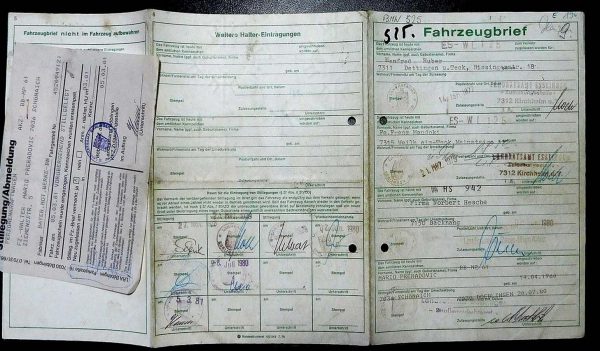 BMW E12 525, 1977 Original Classic Car Documents for Sale! - Image 2