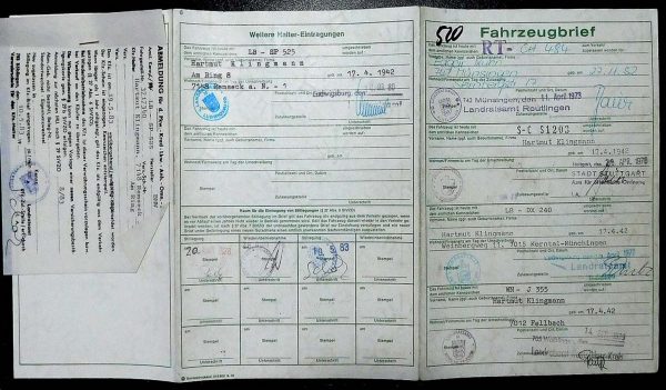 BMW E12 520, 1973 Original Classic Car Documents for Sale! - Image 3