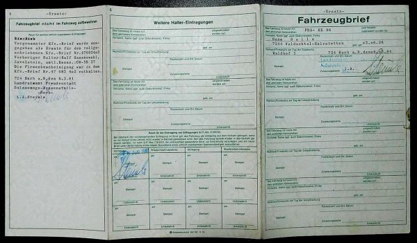 BMW E12 520, 1973 Original Classic Car Documents for Sale! - Image 2