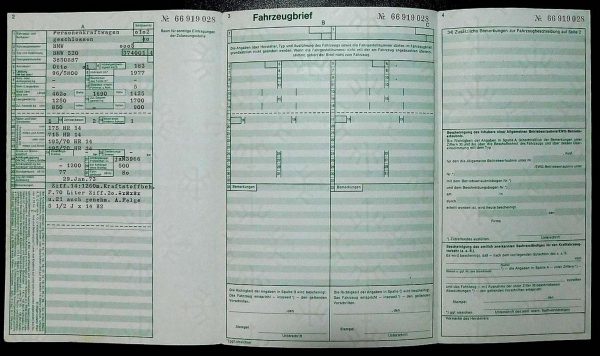 BMW E12 520, 1973 Original Classic Car Documents for Sale! - Image 3