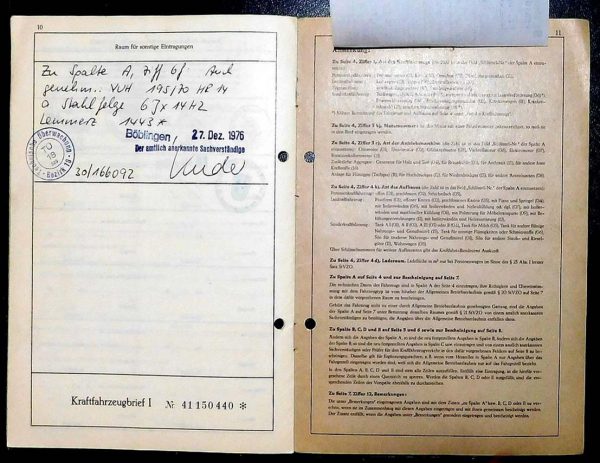 BMW E3 2800, 1970 Original Classic Car Documents for Sale! - Image 6
