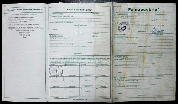 BMW E3 2800, 1971 Original Classic Car Documents for Sale! - Image 2