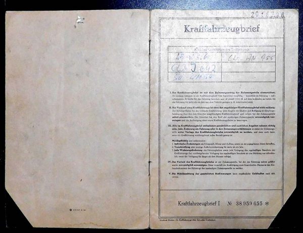BMW E3 2500, 1969 Original Classic Car Documents for Sale! - Image 2