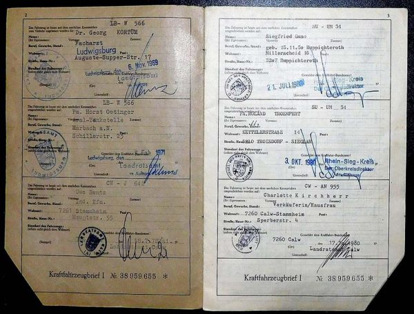 BMW E3 2500, 1969 Original Classic Car Documents for Sale! - Image 3