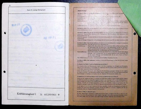 BMW E3 2500, 1972 Original Classic Car Documents for Sale! - Image 5