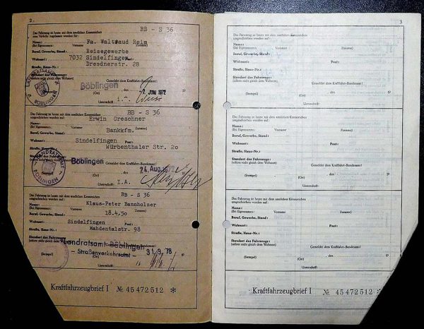 Renault  Paris, 1972 Original Classic Car Documents for Sale! - Image 3