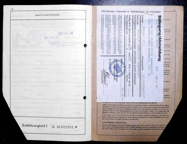 Renault  Paris, 1972 Original Classic Car Documents for Sale! - Image 6