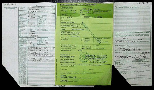 BMW E21 318, 1977 Original Classic Car Documents for Sale! - Image 4