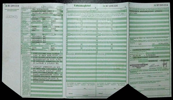BMW E36 318tds, 1995 Original Classic Car Documents for Sale! - Image 3