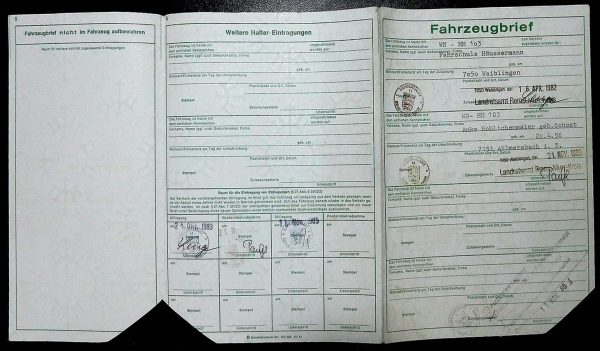 BMW E21 316, 1982 Original Classic Car Documents for Sale! - Image 2