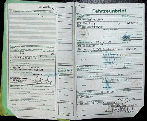 BMW E21 320, 1981 Original Classic Car Documents for Sale! - Image 2