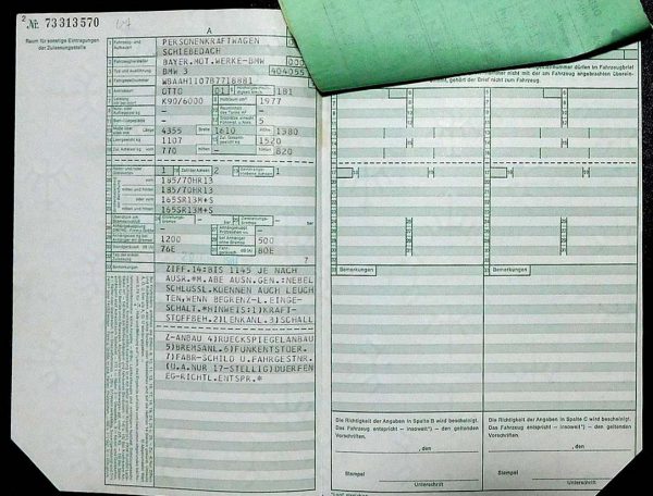 BMW E21 320, 1981 Original Classic Car Documents for Sale! - Image 3