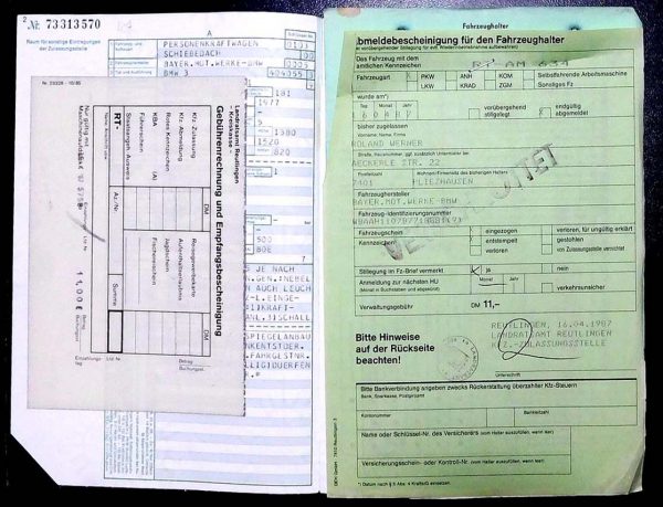 BMW E21 320, 1981 Original Classic Car Documents for Sale! - Image 4