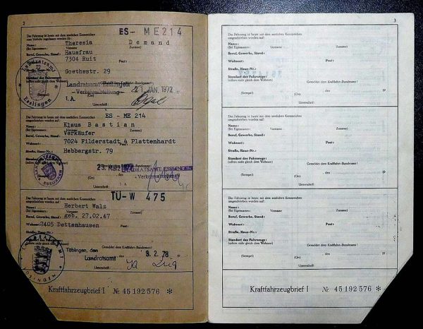 BMW 02 1802, 1972 Original Classic Car Documents for Sale! - Image 3