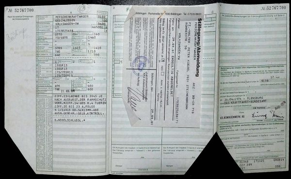 VW 1 Golf, 1974 Original Classic Car Documents for Sale! - Image 4